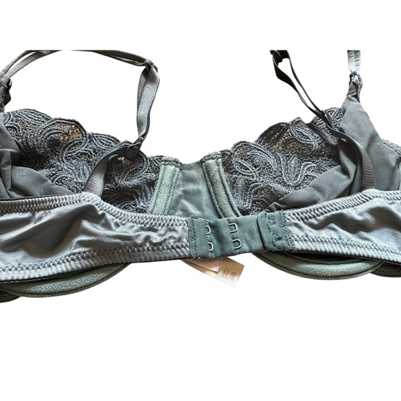 Victoria's Secret Dream Angels Push Up Bra Blue Lace Satin Lined 36B - Picture 7 of 8